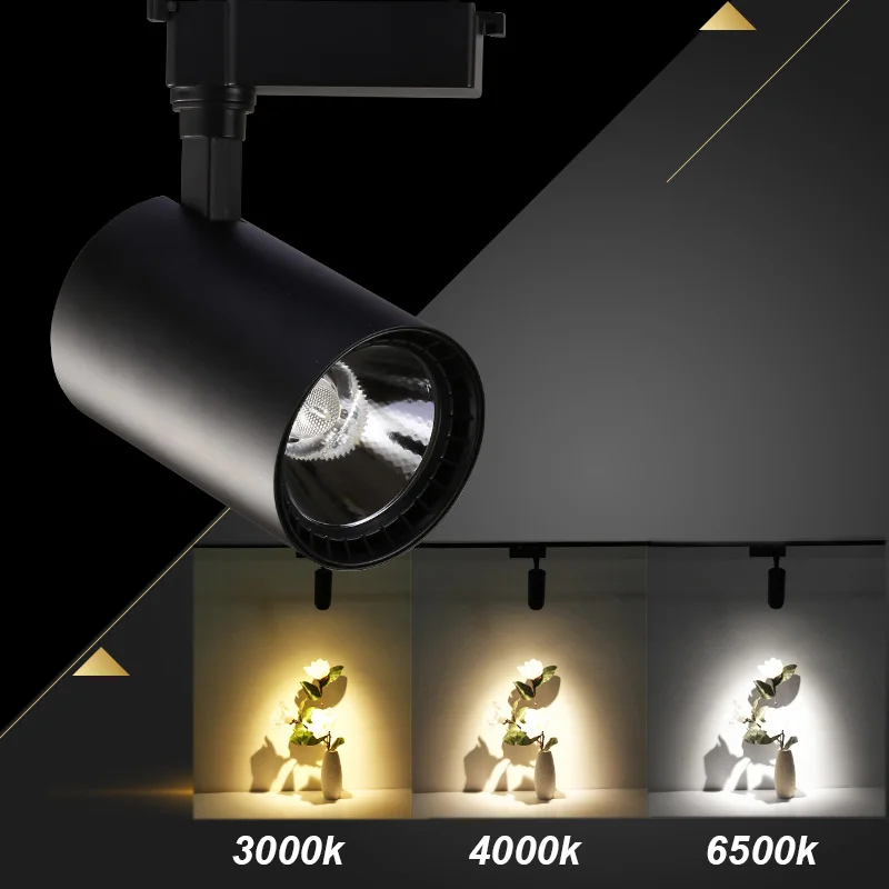 COB LED أضواء المسارات مصباح 12 W 30 W 20 W 40 W المسار مصابيح تركيبات الإضاءة الأضواء 220 V أضواء لمتجر الملابس مخزن معرض