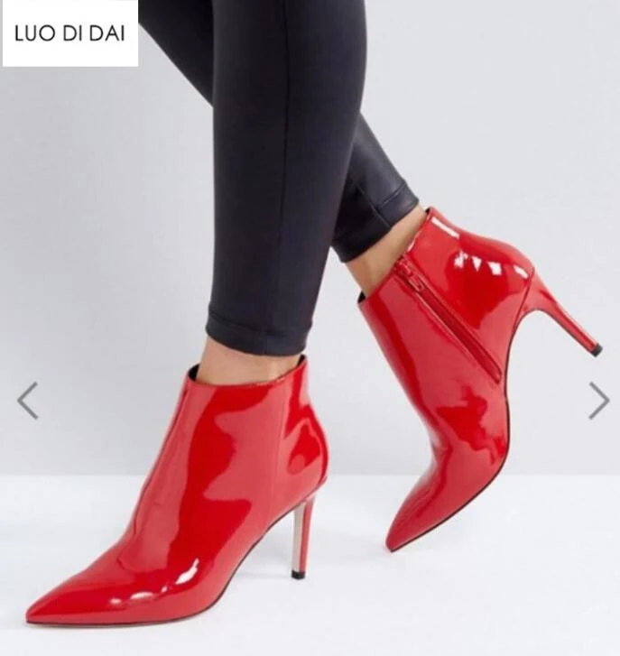 ladies red boots