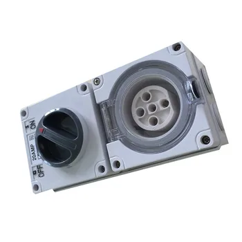 

IP67 Australia Standard 5P Round Waterproof Sockets Waterproof Industrial Plugs Sockets With Interlock