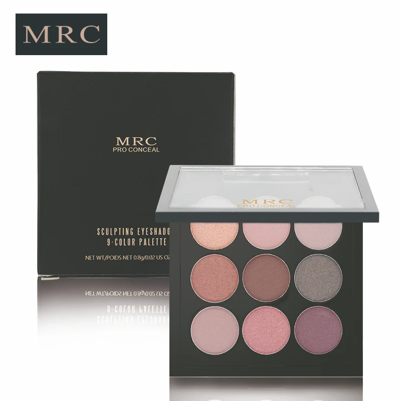 MRC Trendy Eyes Makeup 9 Colors Metallic Eyeshadow Palette Nude Matte and Shimmer Eye Shadow Make Up Palette