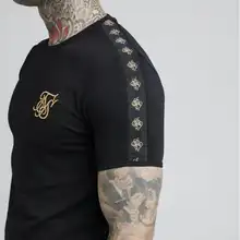 SikSilk Золотой ленточный тройник с люрексом-черный