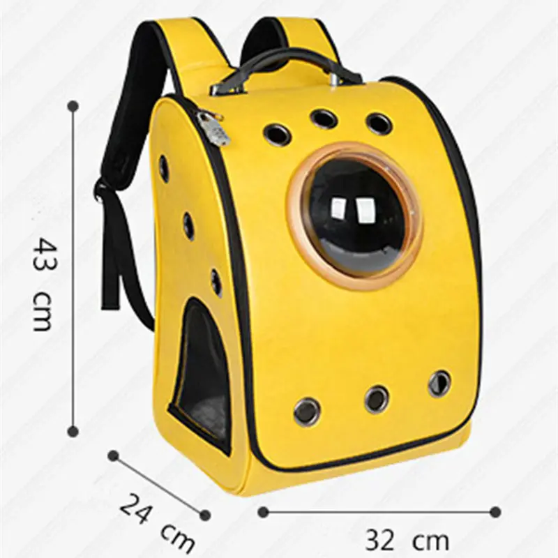 Dog Cat Pet Astronaut Capsule Backpack Carrier Box With Transparent Breathable Cover (1)_