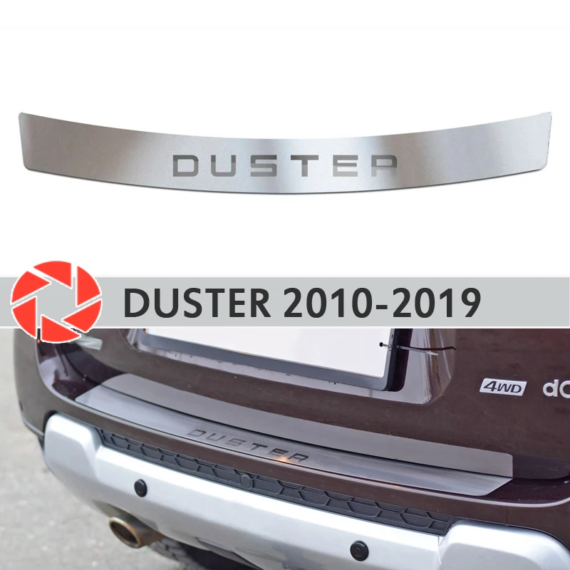 Накладка на заднюю панель бампера для Renault Duster 2010 2019 защитная пластина Стайлинг