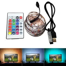 DC 5 V Volt Strip Led Light Tape 2835 RGB Waterproof 1- 5 M 12V DC 60LED/M TV Backlight RGB Led Strip Tape Lamp Diode Flexible