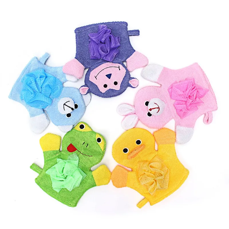 

1PCS Newborn Bath Brushes Baby Children Shower Bathing Bath Towel 5Colors Animals Style Shower Wash Cloth Towels