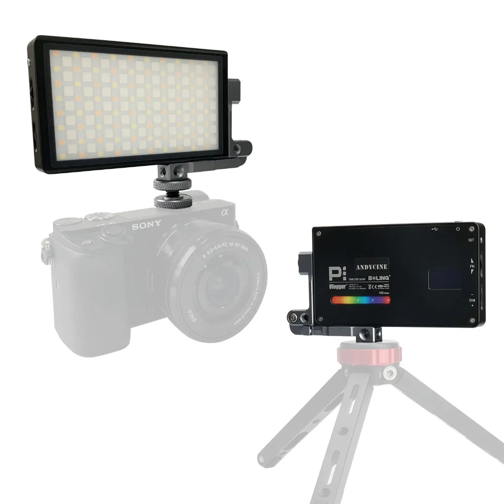 ANDYCINE Vlogger Boling P1 2500 K-8500 K двухцветный Карманный RGB светодиодный светильник для видеокамеры студийный светильник с CRI 96+ Встроенный аккумулятор