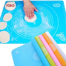 Ибо 50*40 см, силиконовая жаропрочная посуда, Кулинария плиты кухонного стола Торт помадка для замешивания теста тесто коврик для выпечки Мат весы выпечки тарелка