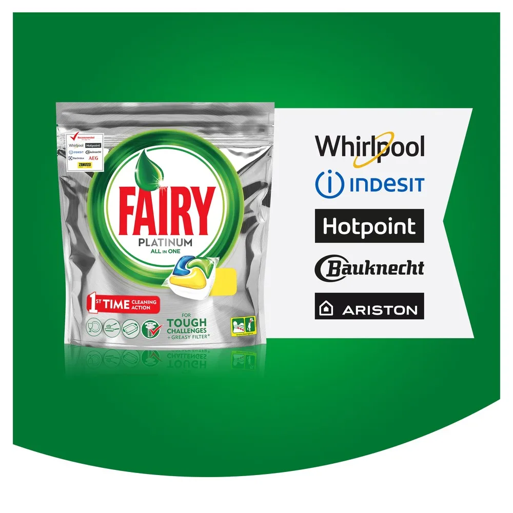 Капсулы для посудомоечной машины Fairy Platinum Лимон(70 штук