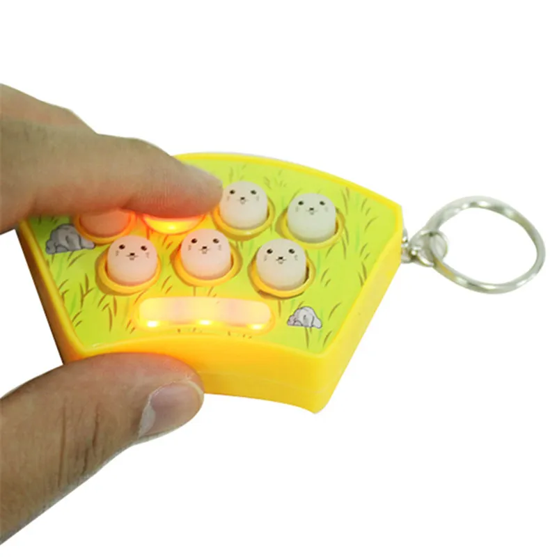 

Mini Whack-A-Mouse Mole Attack Game Key Chain Amusement Game Cute For Children Kids Colour Radom
