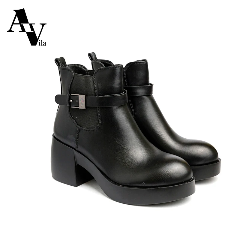 Обувь женская Avila Tmall Ботинки женские с удобными каблуками #RC01_CG343 |