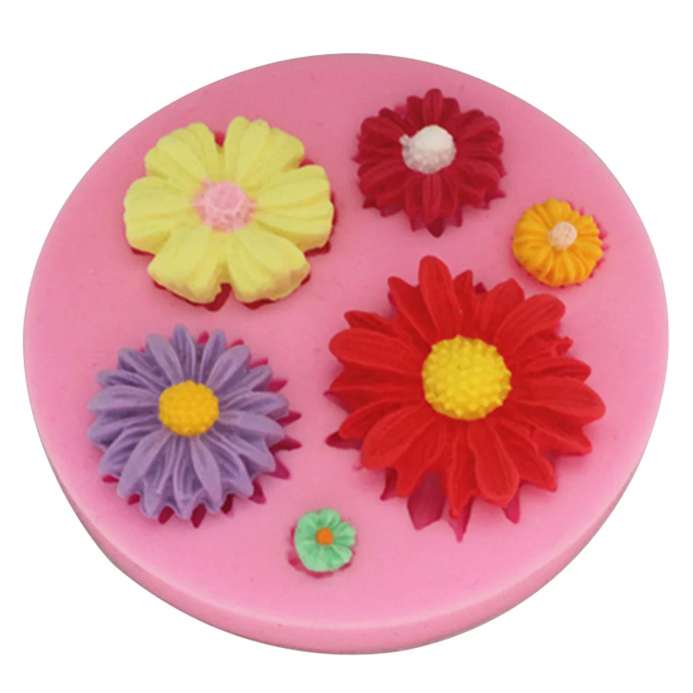 1PC Silicone Mold Cake Decorating Daisy Flower Shape Kitchen Pastry
