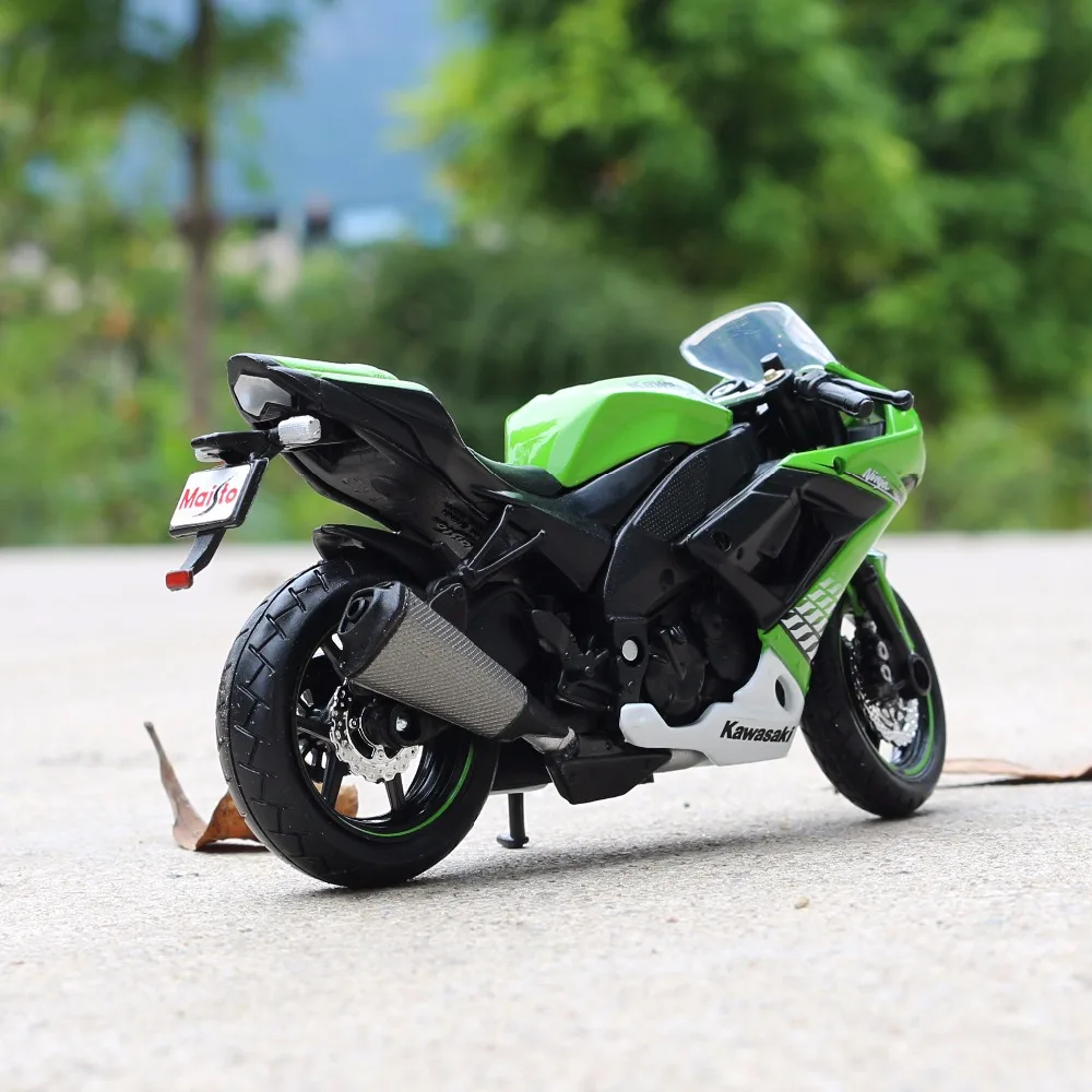 1:18 Scale Maisto Kawasaki Ninja ZX-10R Motorbike Race Cars Mini Motorcycle  Vehicle Models Office Toys Gifts for Kids