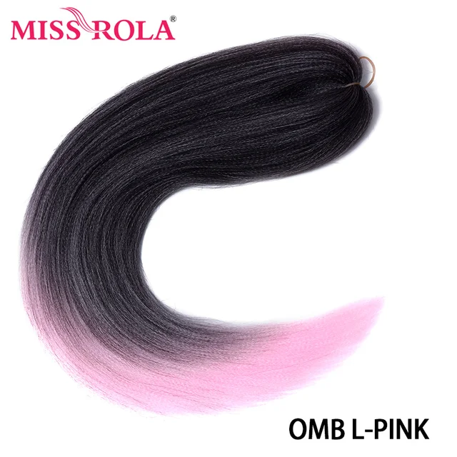 Miss Rola Synthetic Wholesale Bulk 5 Pieces 24 Inch 100g Stretched Jumbo Braiding Hair Kanekalon Pink Twist Braid Hair Extension #17