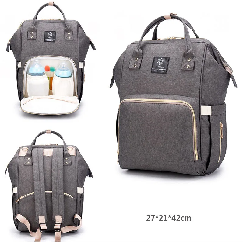  Bolso de la madre con el USB Mama Baby Bottle bolsa de agua momia bolsa de pañales mujeres mamá Mam
