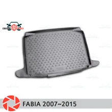 Коврик для багажника Skoda Fabia 2007~, коврик для багажника, Нескользящие полиуретановые грязеотталкивающие накладки для интерьера, багажника, стайлинга автомобилей