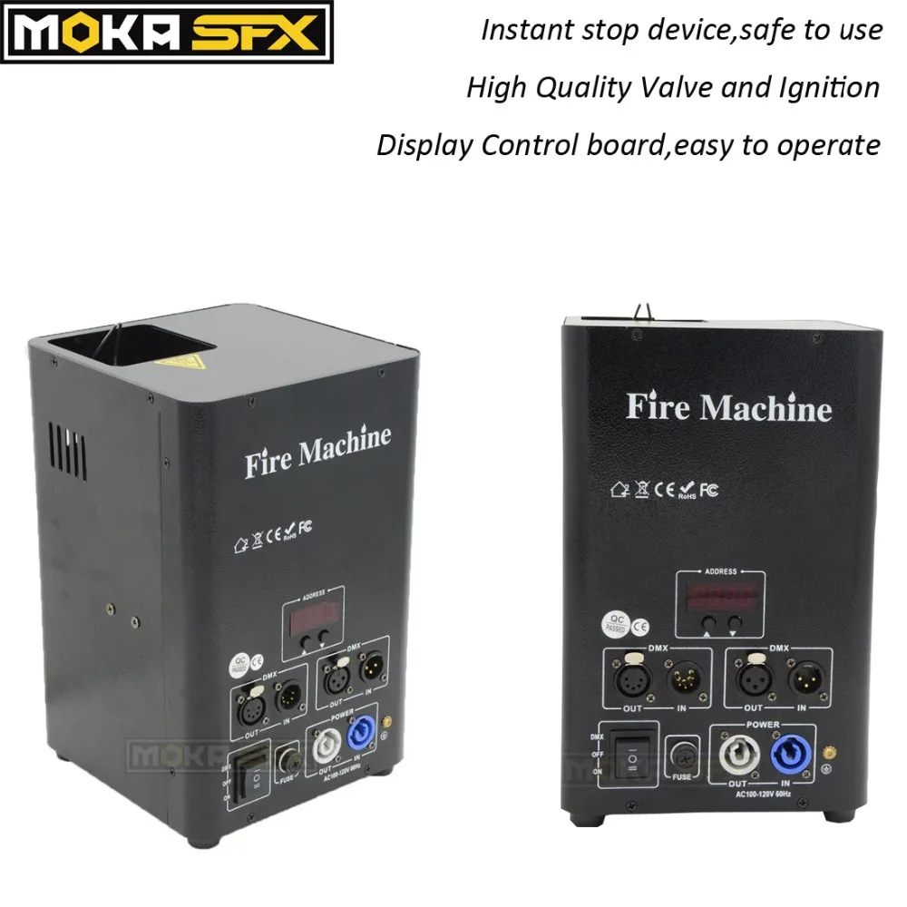 2pcs Flame Machines One Head Fire Machine Stage Lighting Effect DMX