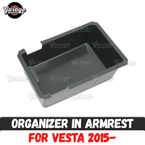 

Organizer Box for Lada Vesta 2015- in car center armrest ABS plastic accessories console function container holder tray