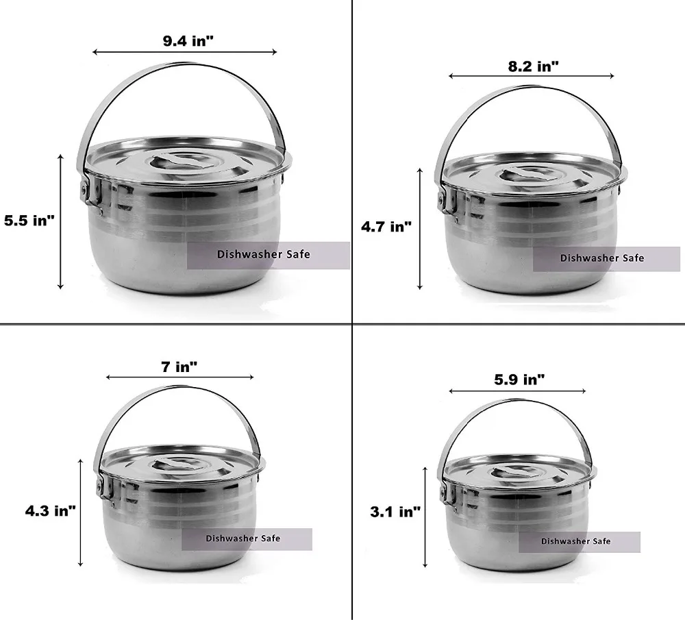 Juego de utensilios de cocina para camping Ollas y sartenes compactas Juego de utensilios de cocina para camping Ollas y sartenes compactas