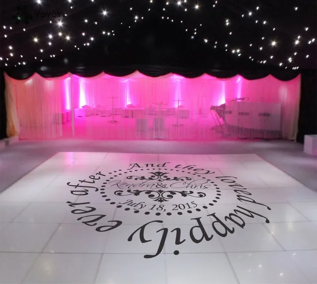 Wedding Dance Floor Decal Vinyl Sticker Custom Name And Date Suit For