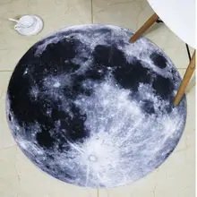 Alfombra creativa de felpa redonda con estampado de 30 luna/sala de estar vintage para, alfombra para mesita de noche, alfombra para dormitorio, silla y ordenador