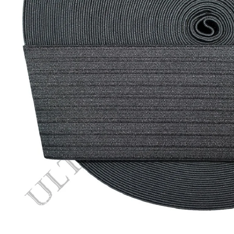 

60mm 300mm Ribbed fluted wave Ekoflex Ultra elastic band, 25 meters/roll, beige white black webbing, elastic rubber band