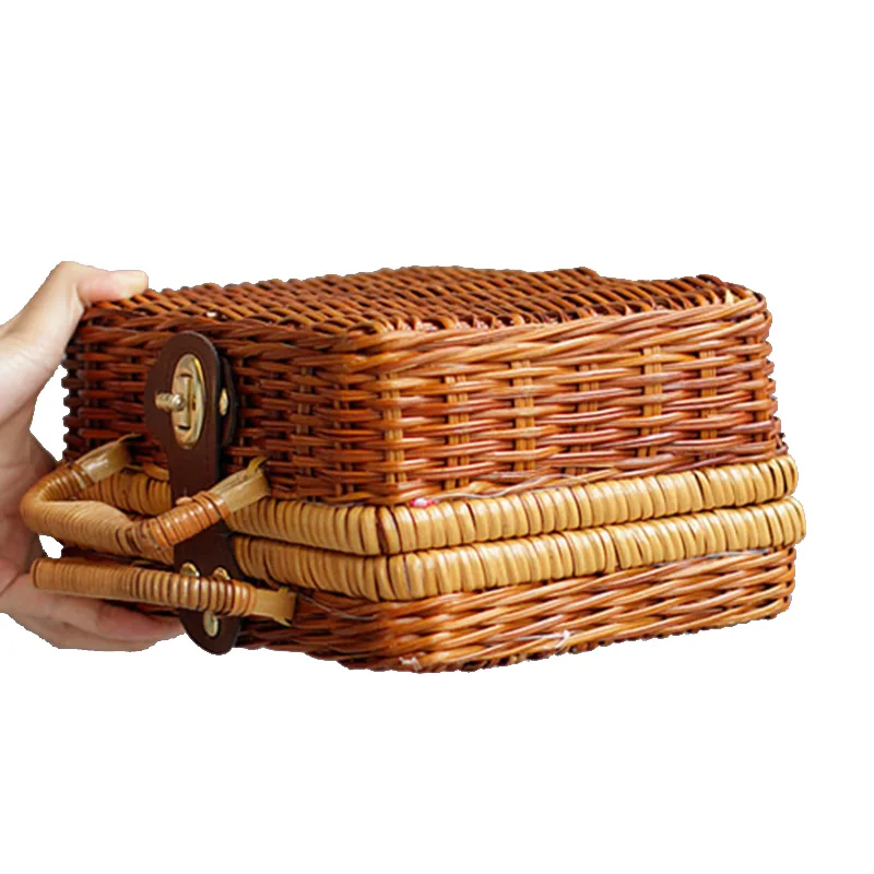 Women Vintage Ratten Bamboo Bags Bohemian Ladis Summer Beach Handbag Natural Knitted Female Bag Handmade Weave Tote SS3028 (1)