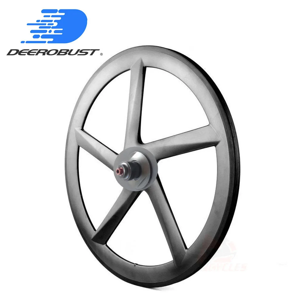

800g 5 spokes Front Wheel 700C 55mm Five Spokes Road Bike Tubular Carbon Bicycle Wheel TT Triathlon Track Fixed Gear 3K UD 12K