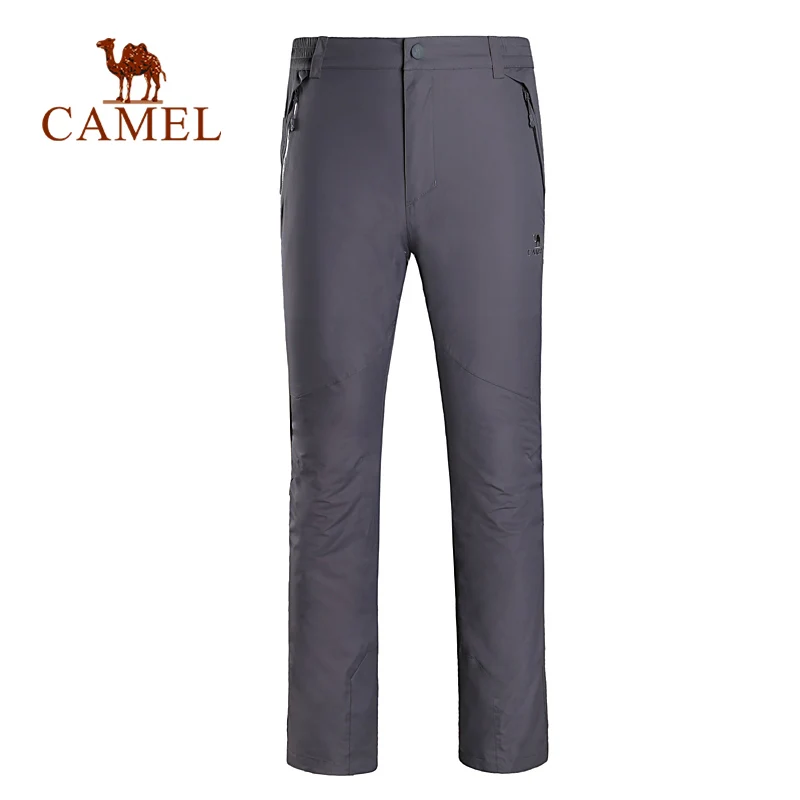 CAMEL мужские 3 в 1 уличные походные брюки Софтшелл брюки осень зима термальные водонепроницаемые альпинистские тактические треккинговые брюки - Цвет: Dark Gray