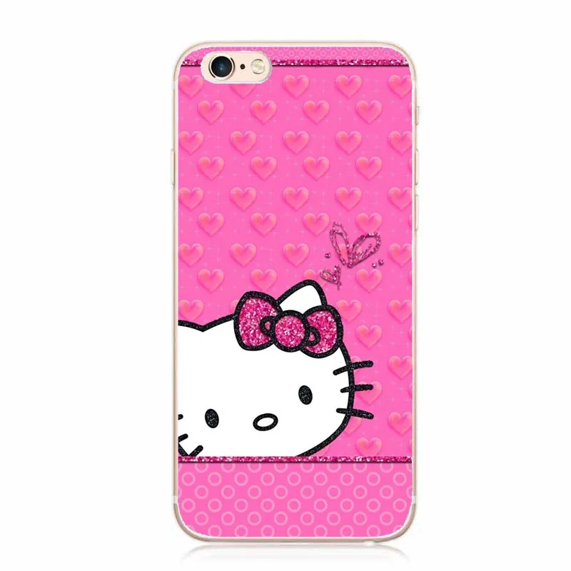 IMIDO hello kitty Мягкий ТПУ силиконовый чехол подходит для Apple iPhone X XR XS Max 8 для iPhone 7 8 6 6S Plus 5 5S чехлы для телефонов