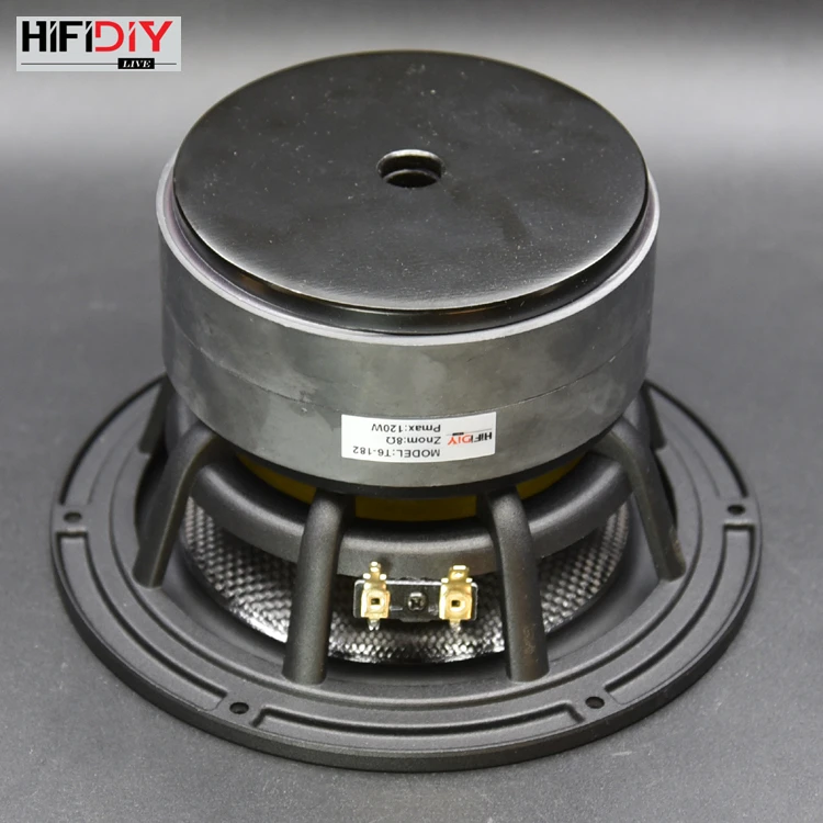 HIFIDIY LIVE HIFI 7,1 дюймов 6," Midbass Динамик для автомобиля 8OHM 120 Вт литье Алюминиевая Рамка углеродного волокна громкоговоритель T6-182