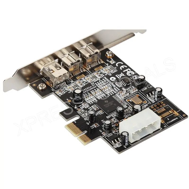 PCIe PCI Express Firewire 800 1394 b/a(2B1A) адаптер карты контроллера TI чипсет