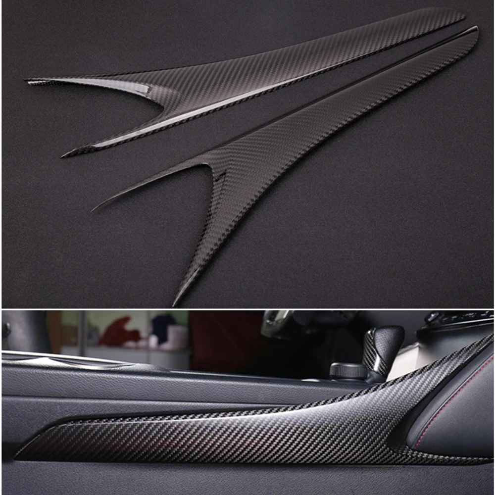 Carbon Fiber Interior Side Center Central Console Trim Panel Armrest Cover  For Lexus IS 250 IS250 IS300h IS350 F Sport 2014-2018