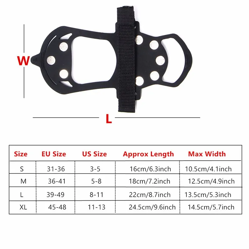 BSAID Открытый Снег ледяной захват 10 гвоздей, ледяные кошки ремень скалолазание шипы Нескользящие сапоги силиконовые чехлы для обуви сцепление