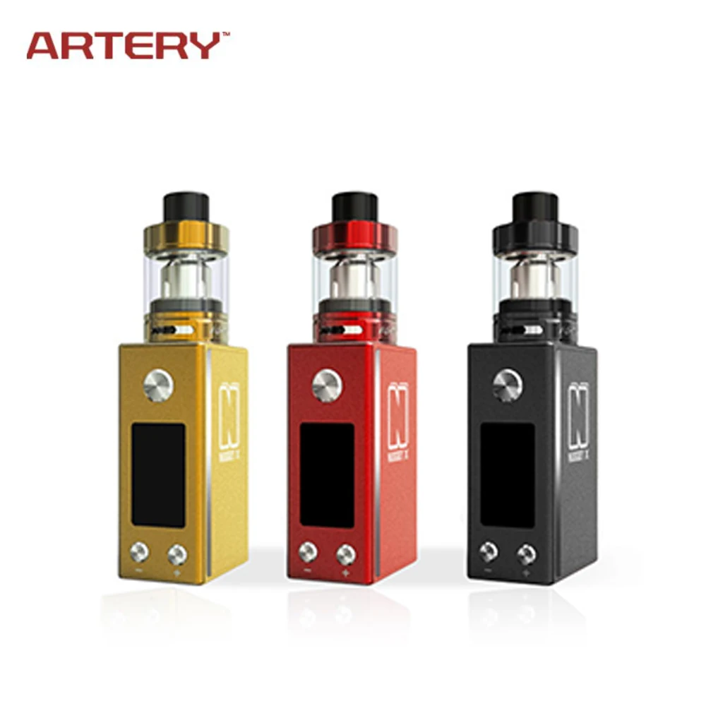 

New ARTERY Nugget X 50W Starter Kit 2000mAh Battery with 2ml Atomizer 510 Thread Tank Electronic Cigarette Vape Big Screen