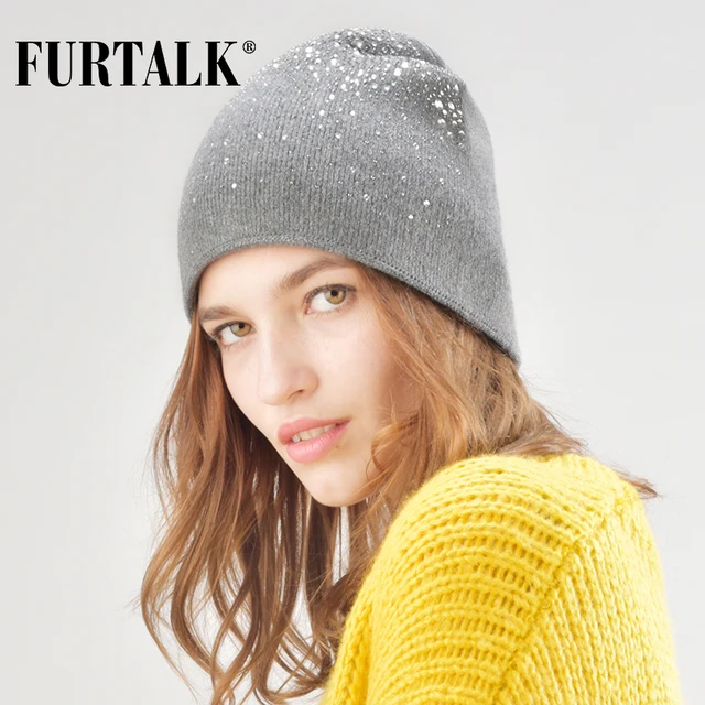 FURTALK женская вязаная шапка