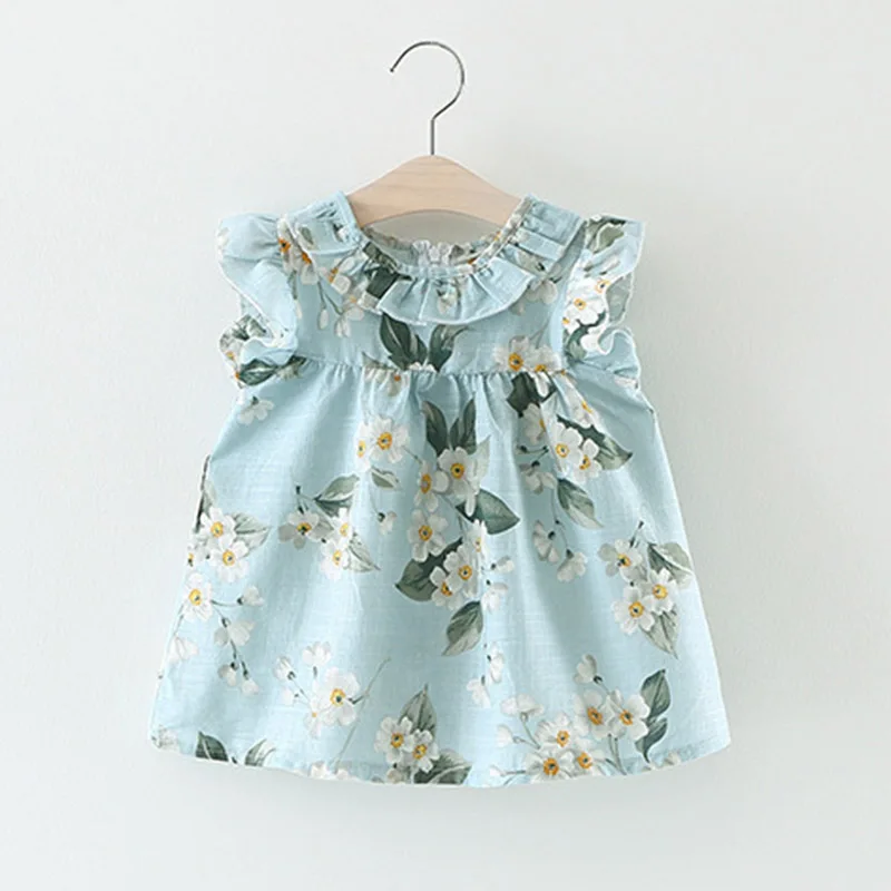 

New 2018 Summer Kids Infant Toddler Casual Sleeveless A-Line Dress Floral Dress