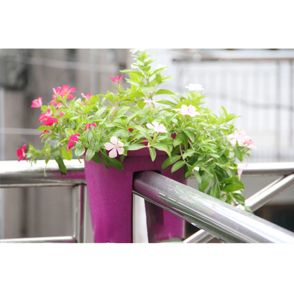 Large Flower Bridge Hanging Planter Plant Pots Trough Fence Balcony Railing Rail Garden Patio Flower Plant Pots Baskets Window Boxes Redhot Cl