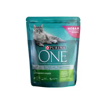 

Purina ONE dry food for domestic cats with turkey and whole grains, Package, 750 g