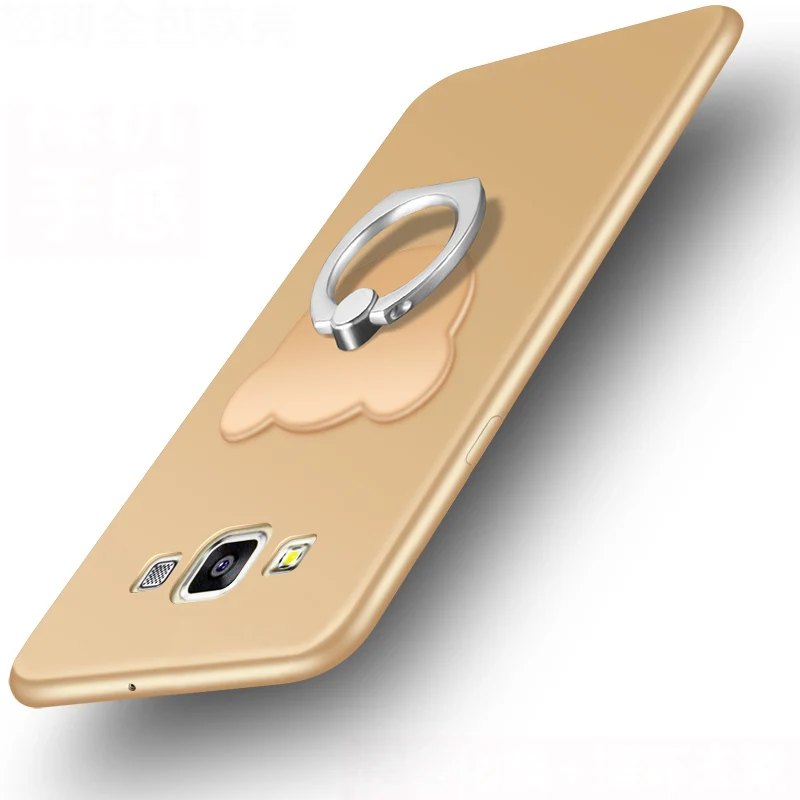 For Samsung Galaxy Grand 2 case g7105 silicone Luxury protection funda Samsung Galaxy Grand 2 Duos case cover soft G7102 G7106 - Color: Gold with ring