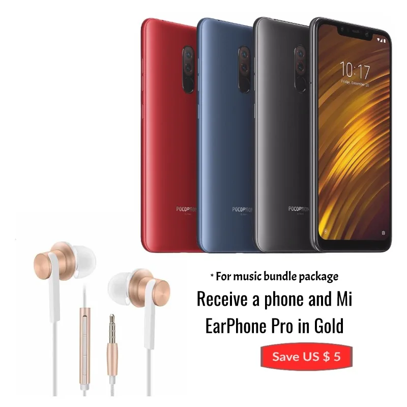 النسخة العالمية Xiaomi Pocophone F1 64 GB ROM 6 GB RAM (العلامة التجارية الجديدة و مختومة) بوكو f1