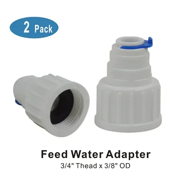 

Feed Water Connection Fitting 3/4" bsp to 3/8" Pushfit Connector for Fridge Freezer water filter plumbing or water systems