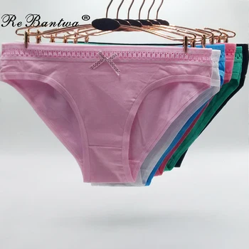 

Hot Sale 10pcs/lot Woman Cotton Underwear Femme Sexy Panties Briefs Cute Bow Low-Rise Sexy Ladies New Lingerie Girls calcinha