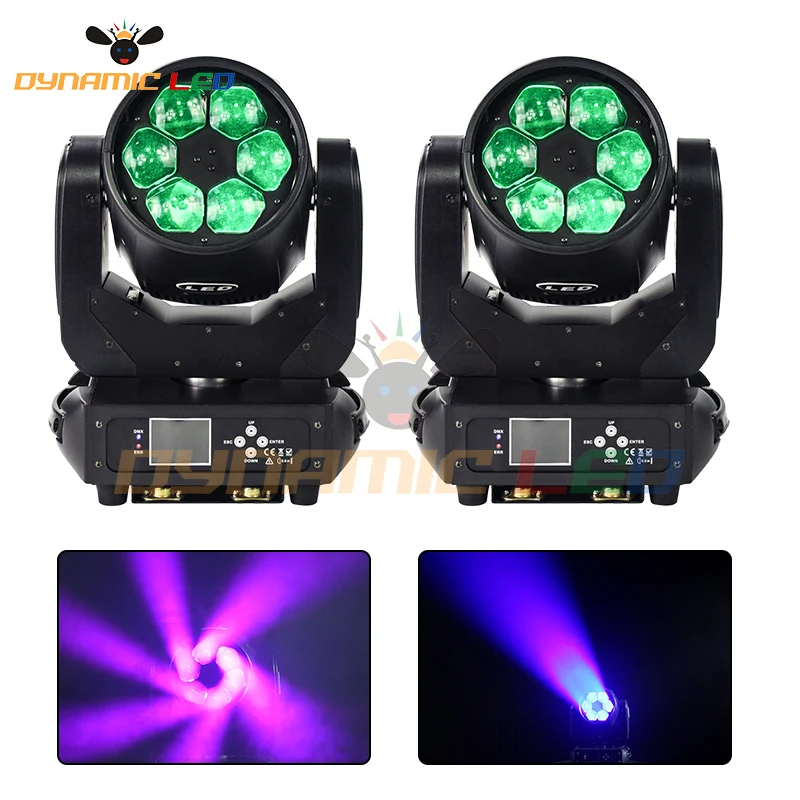 2pcs 6x40W Beam Moving Head Light Zoom Wash Led Dmx 512 Control Stage RGBW 4in1 Dj For Disco Bar Wedding Nightclub | Лампы и освещение
