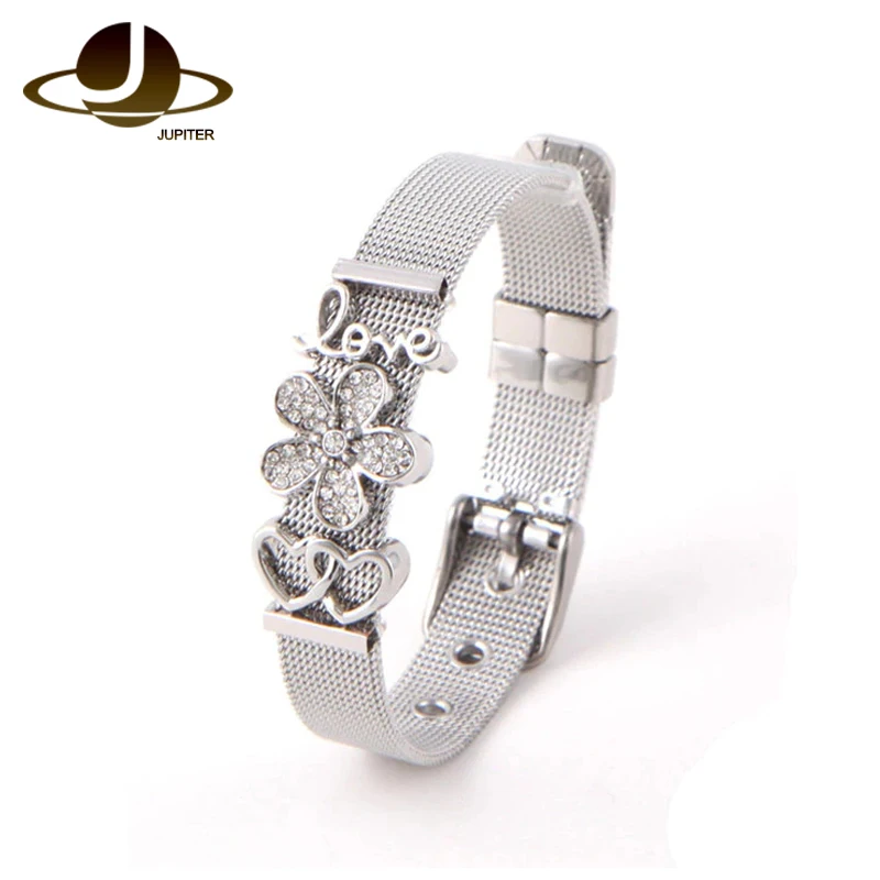 

JP Mesh Bracelet Jewelry Rose Gold For Pandora Bracelets Women Bangle Set Stainless Steel Bangle Valentines Gift Fashion Jewelry