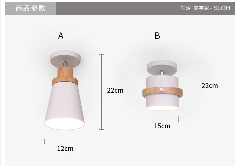Conduziu a Luz de Teto de Madeira Lâmpadas para Corredor Moderno Nordic Luminair Ferro Metal Corredor Madeira Cinza Branco Luminária Barra 18 madeira nordic luminair ferro metal lâmpadas para