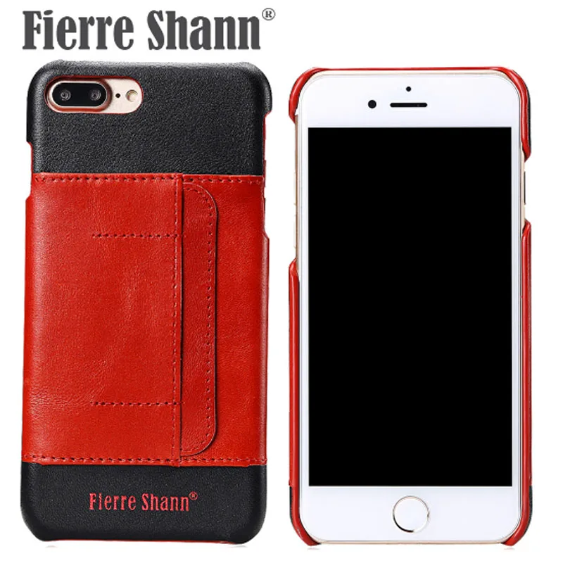 

case new For iphone 7 8 plus Luxury Cowhide Texture Card Holder Anti-knock Leather Cover For iphone 7 8 plus phone case