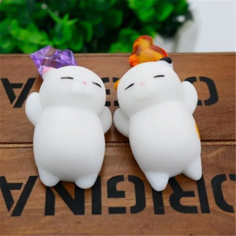 2018 Cute Cat Squeeze Kitty Claw Healing Kids Toy 3D Bear Grip Your Phone Cover Fundas Stress Reliever Cell Phone Accessories