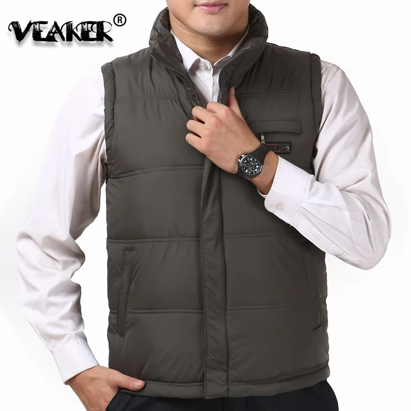 2018 Winter Mens Down Vests Coat Male Sleeveless Jacket Vests Casual
