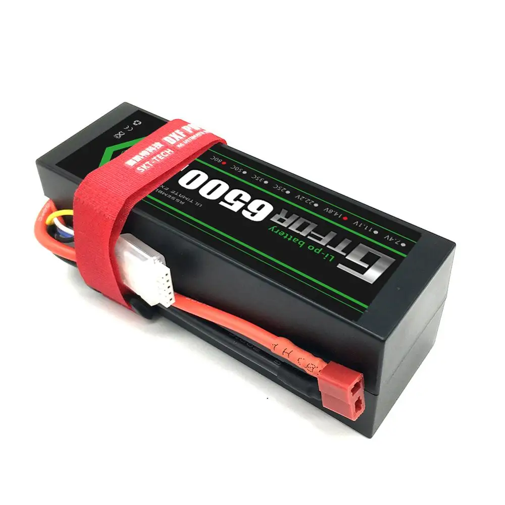 Жесткий чехол GTFDR Lipo для автомобиля 1:8 14 8 в 6500 мА/ч 80C MAX 160C электронная багги TRX
