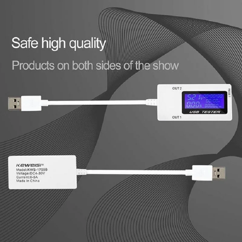 Mini Dual USB Current Voltage Tester USB Ammeter Charging Tester Monitor USB Ports Digital Display DC 4-30V 0-5A 0-150W New